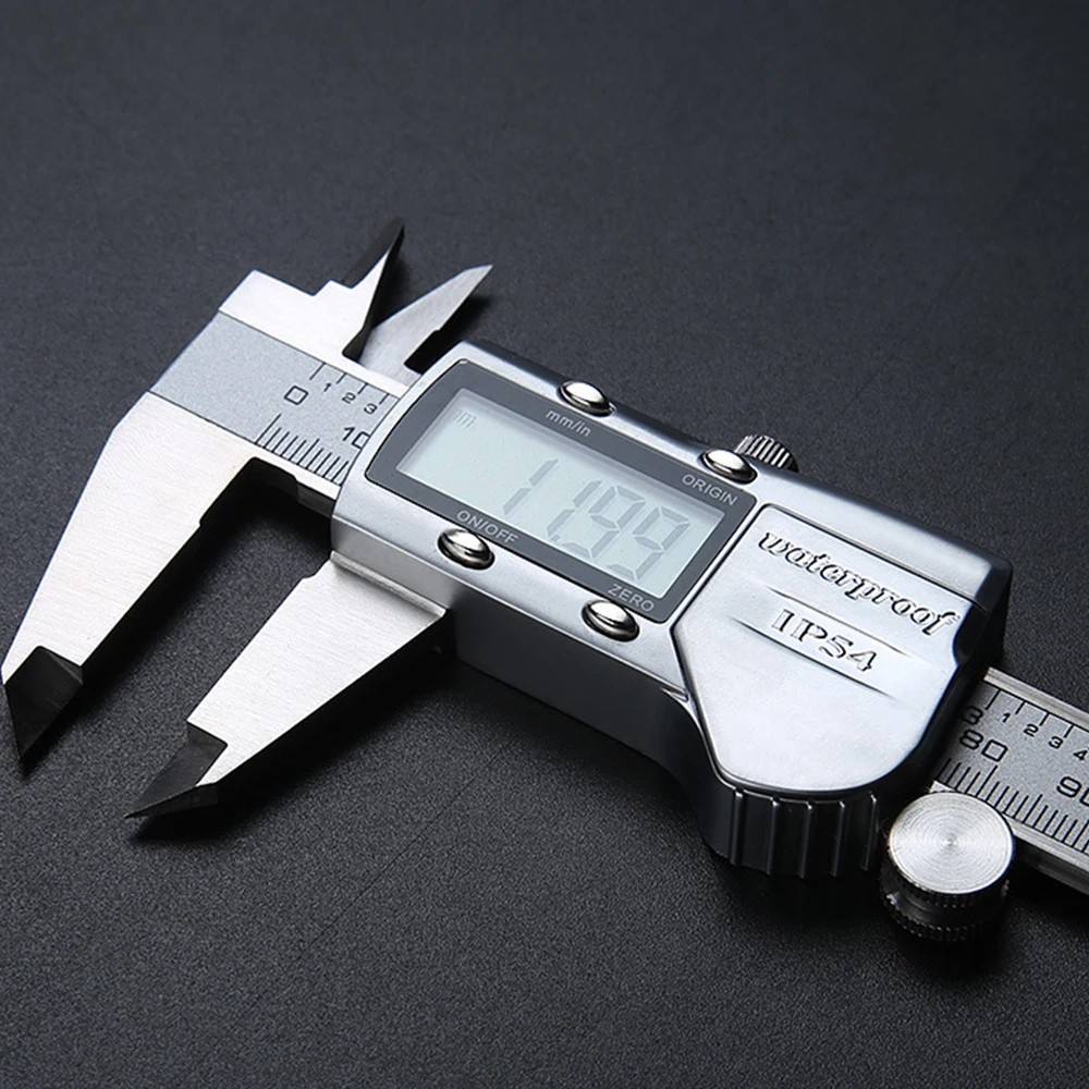 IP54 wodoodporny 0-150/200/300mm ABS pochodzenie suwmiarka cyfrowa elektroniczna suwmiarka z noniuszem mikrometr Digitaler Messschieber