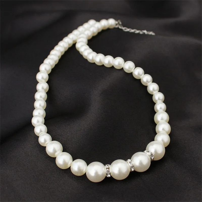 N308 Wedding Engagement Women Simulated Pearls Jewelry Set Necklace / Earrings / Bracelets Fashion Jewelry For Lady Party Gift