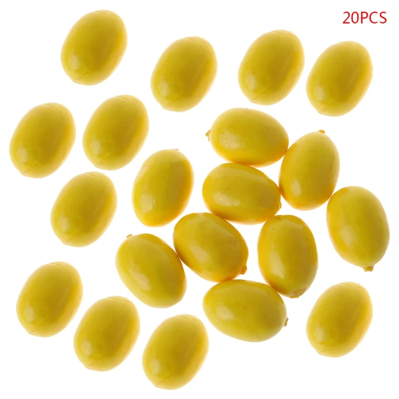 20pcs Lifelike Simulation Artificial Lemon Fake Fruit Disply Home Party Decor