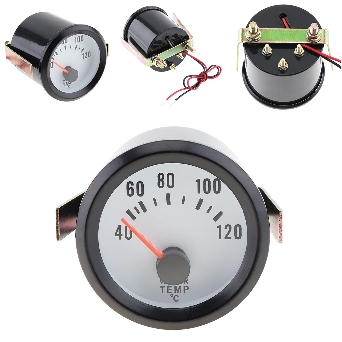 

6034BL Water Temp Gauges 2" 52mm 12V DC Blue LED 40~120 Celsius Degree Water Temperature Meter Gauge with Sensor for Car Boat