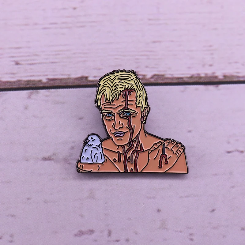 Blade Runner Roy Badge Tears In Rain Pin Classic Tragic Villains Fans Collection