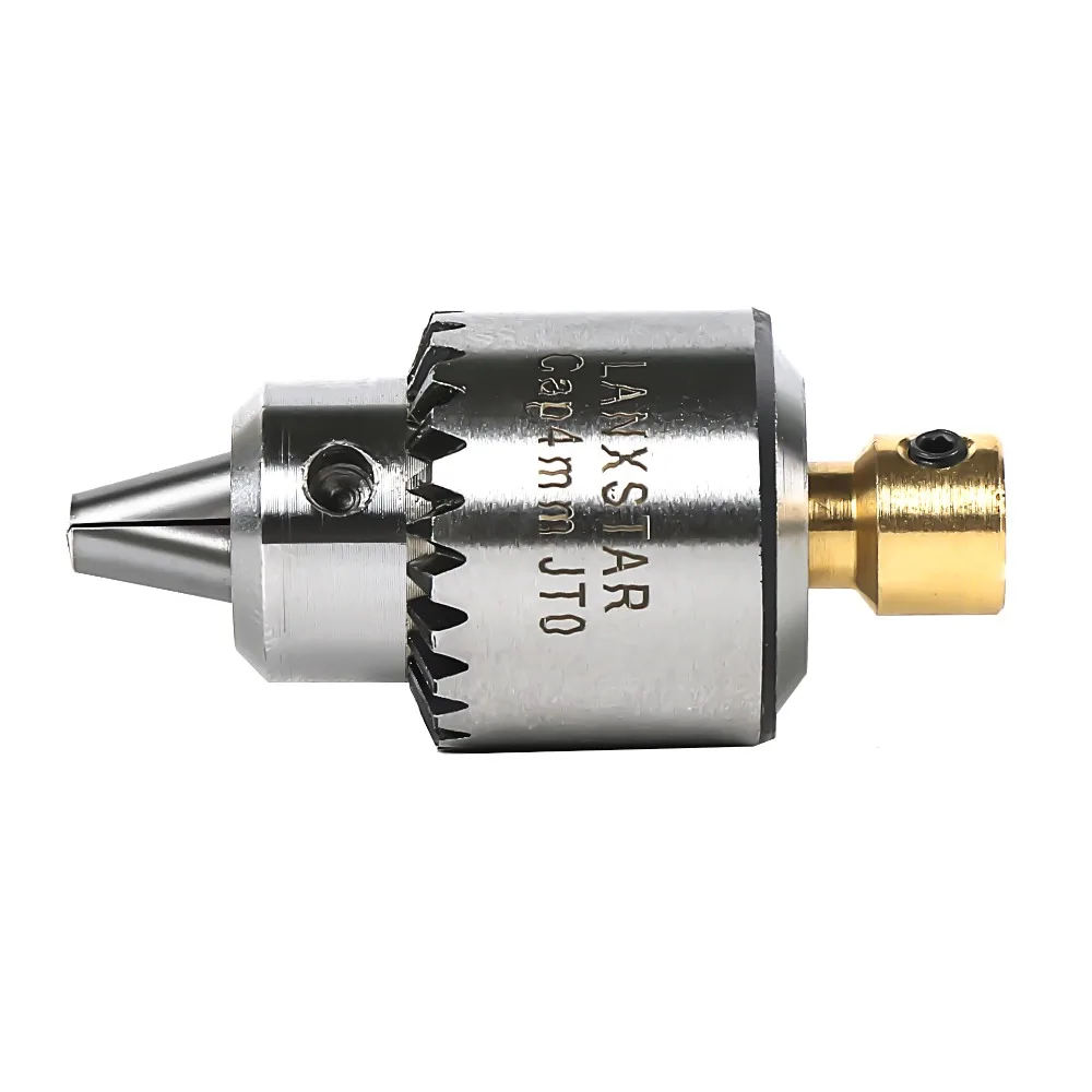 Drill Chucks Clamping 0.3-4mm Jt0 Taper Mounted Drill Chuck With Chuck Key 3.17mm Brass Mini Electric Motor Shaft