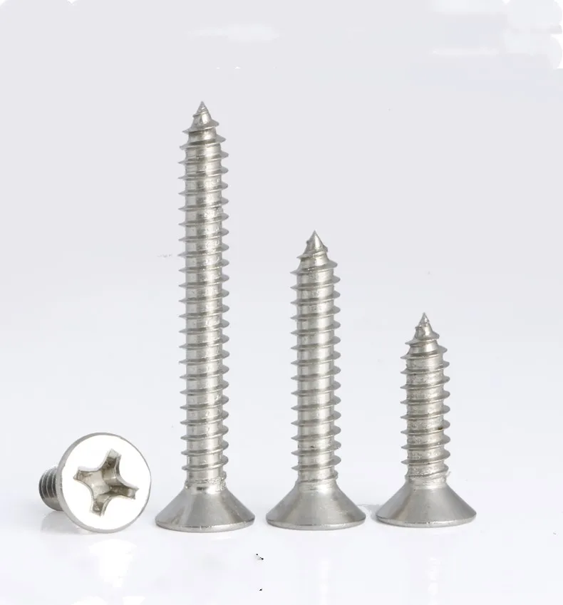 304 Rvs Zelftappende Schroef Cross Schroef Platte Kop Schroef M4