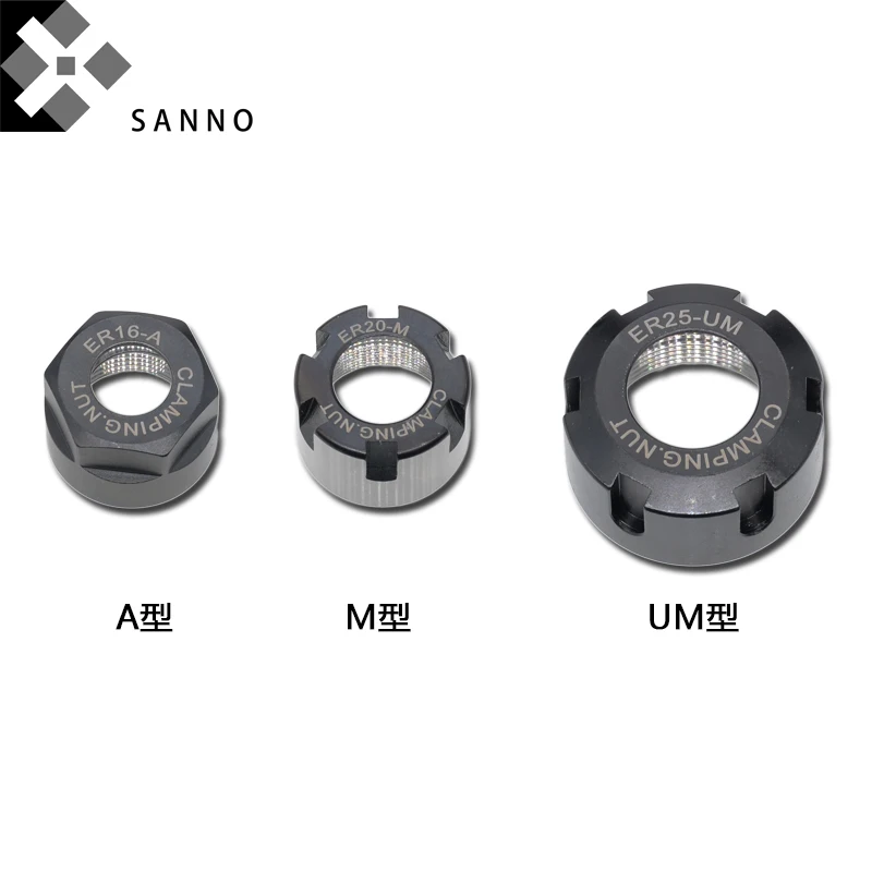 

10Piece High precision clamping nut ER11 / ER16 / ER20 / ER25 / ER32 / ER40 A, M, UM type for ER collet accessory sparepart