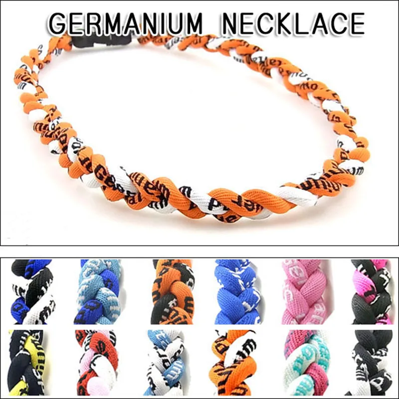 Germanium titanium woven necklace tornado Baseball Necklace korea fashion sport titanium energy woven unisex German Necklace