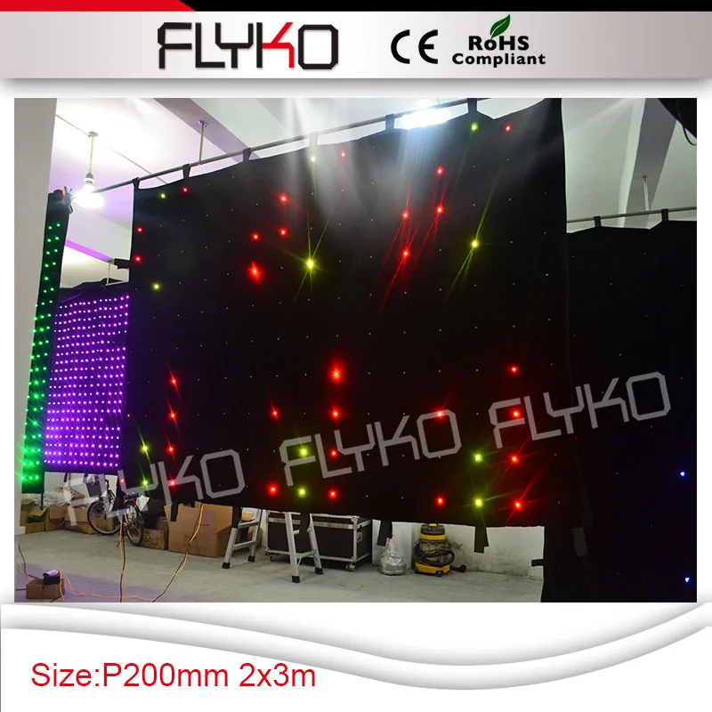 

2x3m standard size Pixel 20 dj equipment professional video light led cloth lighting curtain