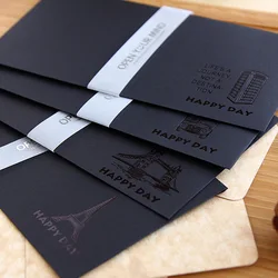 Creative personality Retro Black bronzing style envelopes stationery decoration single paragraph 5 in wholesale