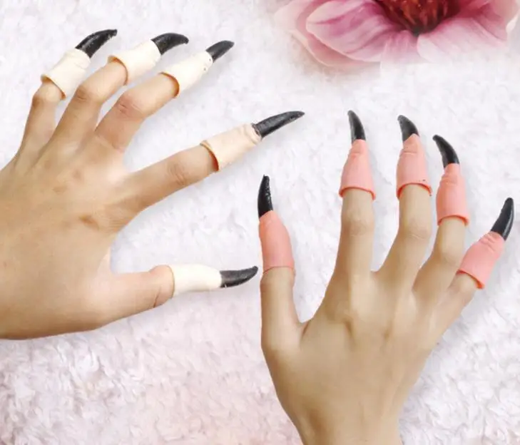 

Vampire witch fake nails horror scary Halloween costume ghost rubber claw finger nail party fancy dress COS zombie prop prom