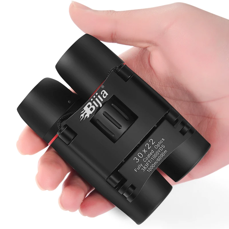 BIJIA 40x22 mini folding binoculars pocket telescope opera glasses for hunting travel