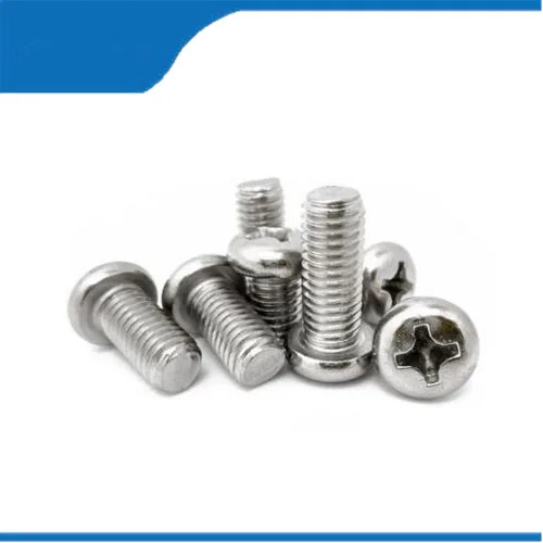 Free shipping 100PCS Stainless Steel M5 x 16mm Cross Round Head Philips Screws Hex Socket Button Head Cap Screws Thread Diameter