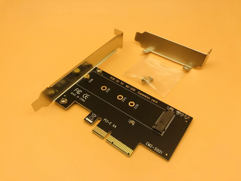 

M.2 NVMe SSD to PCIe Adapter Card M key Socket Support PCI Express 3.0 x4 2230 2242 2260 2280 Size M.2 SSD FULL SPEED Riser Card