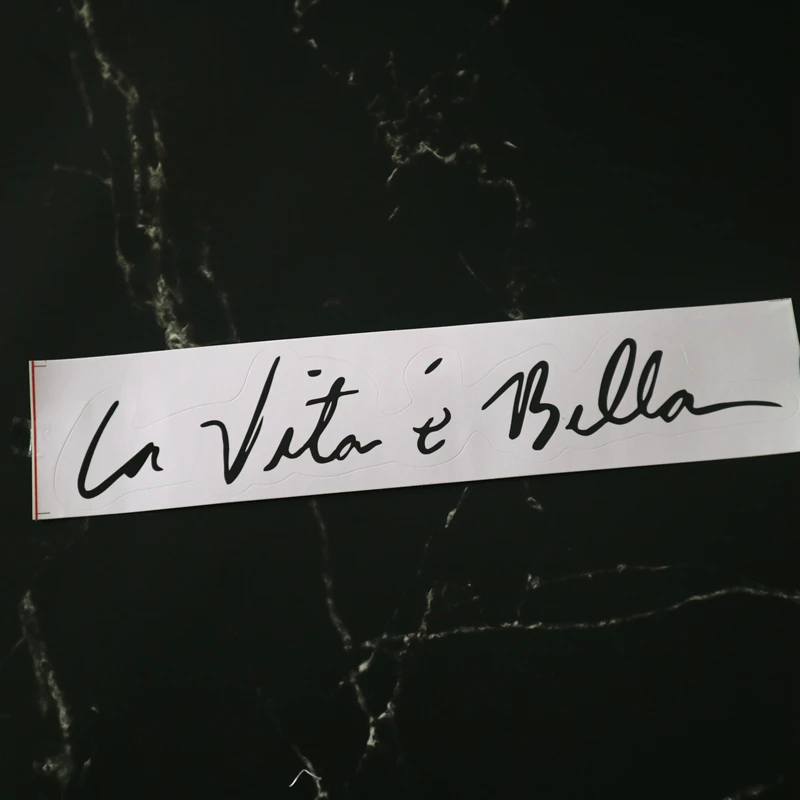 25*5cm Italian La vita e bella, life is beautiful funny car sticker printed PVC decal car auto stickers for car styling