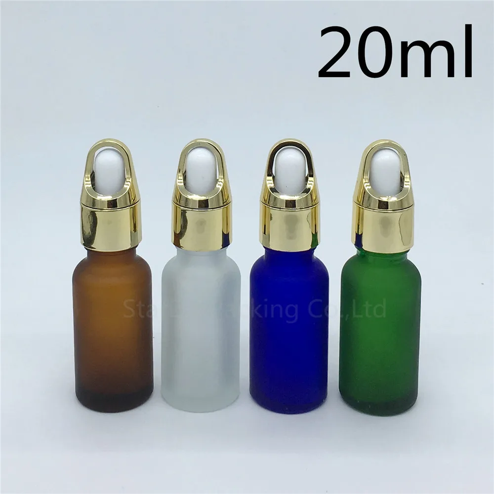 

Travel Bottle 200pcs 20ml Amber Green Blue Transparent Frosted Glass Essential Oil bottle,20cc Glass Perfume Dropper Bottle