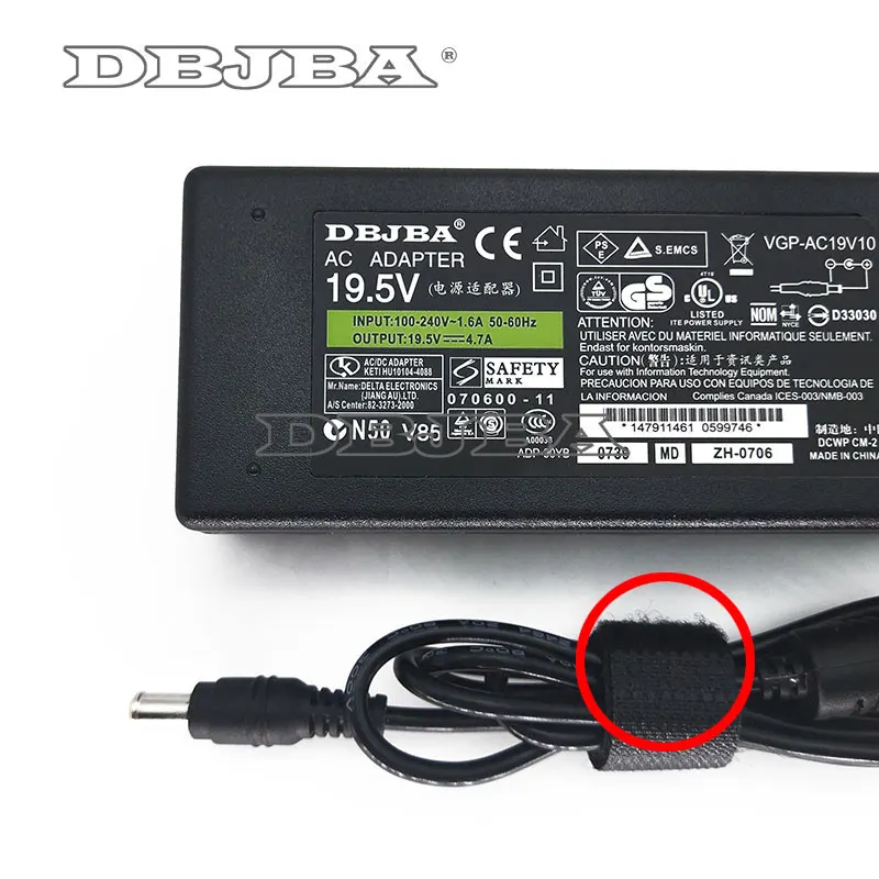 Laptop AC Power Adapter Fonte Para Sony Vaio PCG-R505Dx PCG-R505E PCG-R505ECP PCG-R505ELK Série PCG-R505ELP PCG-R505ES Carregador