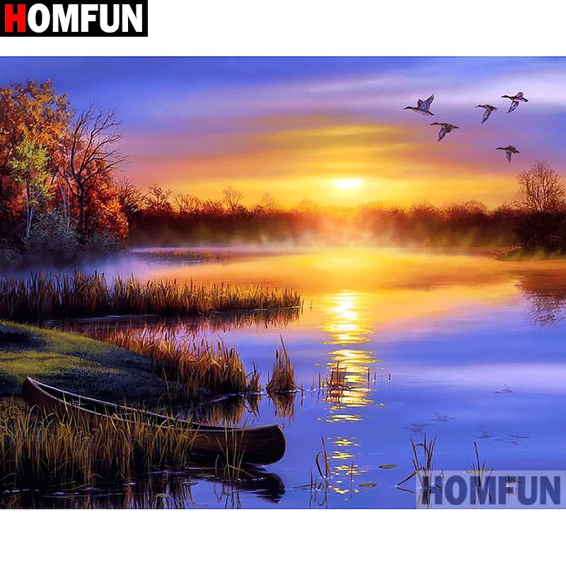 HOMFUN Full Square/Round Drill 5D DIY Diamond Painting 