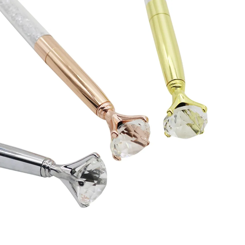 العلامة التجارية الجديدة الإبداعية الماس كريستال 6 ألوان 1.0 مللي متر الحبر الأسود قلم حبر جاف لوازم الطلاب القرطاسية المدرسية #5