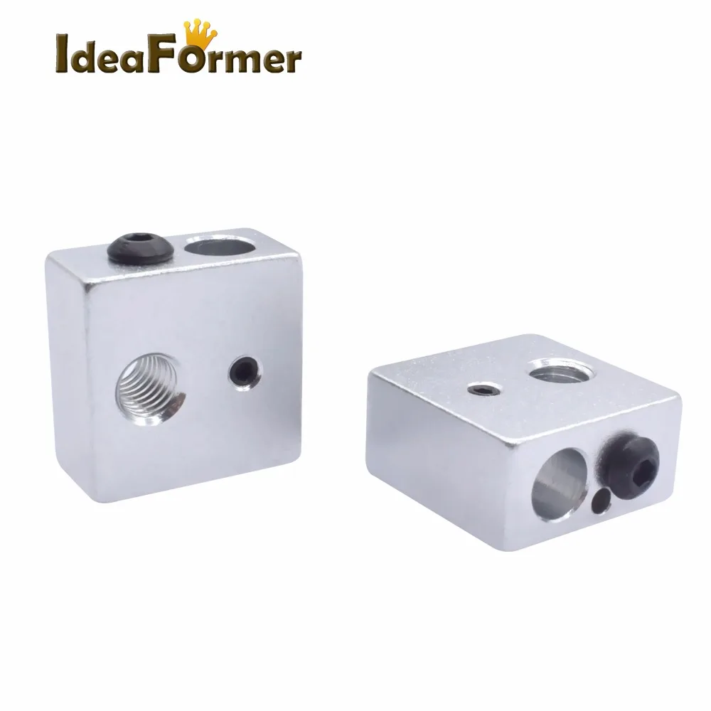 Idea Former 2Pcs 3D printer parts heating block MK7 MK8 dedicated print head heated Aluminum block MK8 Extruder