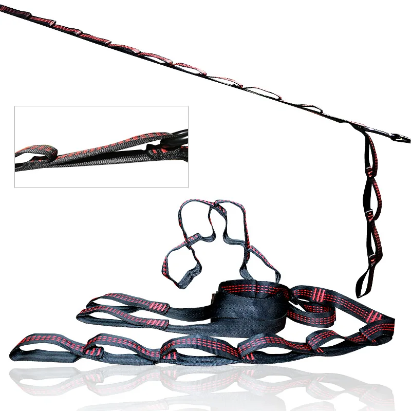 Practical Hammock Straps adjustable Tree Hanging Heavy Extension suspension Item size:15+1 loops: 280 * 2.5cm / 106.3 * 1.0in