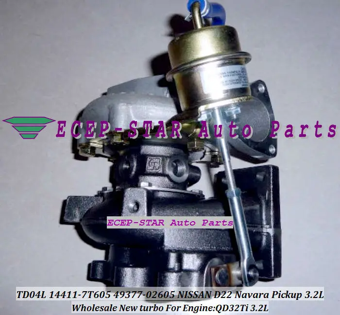 TD04L 14411-7T605 49377-02605 TURBO Turbine Turbocharger FIt For NISSAN D22 Navara Pickup 3.2L Engine QD32Ti 3.2L 80KW