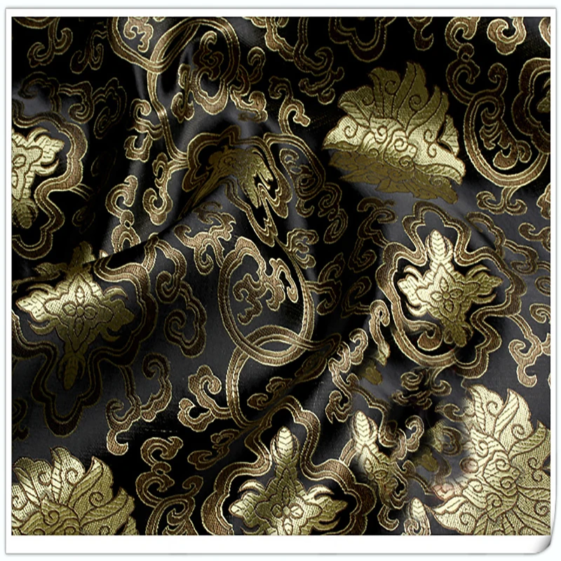 Honour Flowers style Brocade Fabric Damask Jacquard Apparel Costume Upholstery Furnishing Curtain DIY Clothing Material BY meter