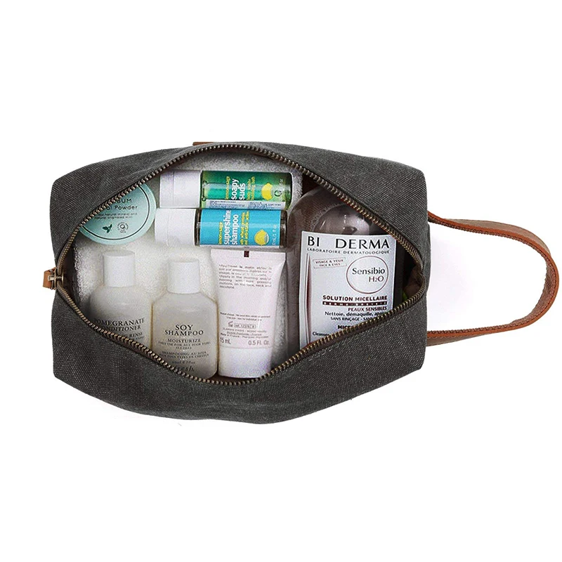 Mens Travel Toiletry Bag Canvas Dopp Kit Bathroom Necessaries Bag Shaving Shower Women Beauty Storag Cosmetic Makeup Organizer