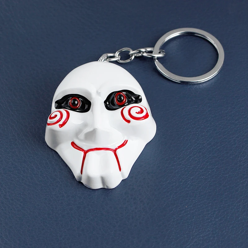 Fashion Hiphop Three Colors Masks of the clown 33g Zinc Alloy Key Chain For Men Key Ring