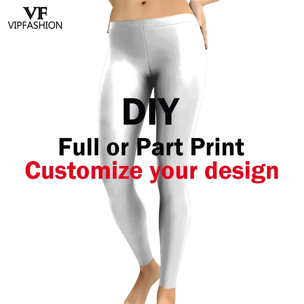 VIP FASHION 3D Digital Customize Fitness Leggin Workout 3D All Over Printed Girls Leggings Dropship