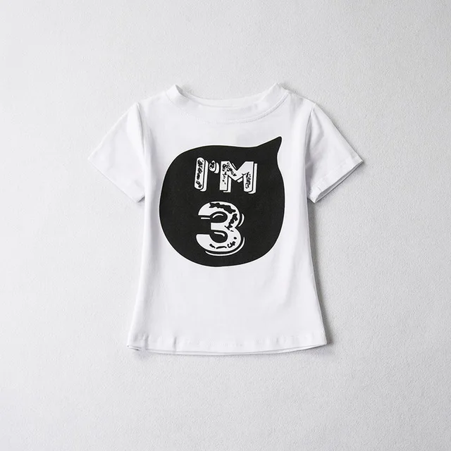 1 2 3 4 5 years Birthday Christmas boy's t shirt cotton t-shirt children's clothing child's tee clothes costume for kids tops