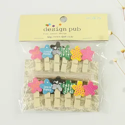 10pcs 35x7mm Pentagram Big Hemp Rope Wood Clothes Pegs Clothespin Clips Office Party Decoration Accessories Photo Hanging Pegs