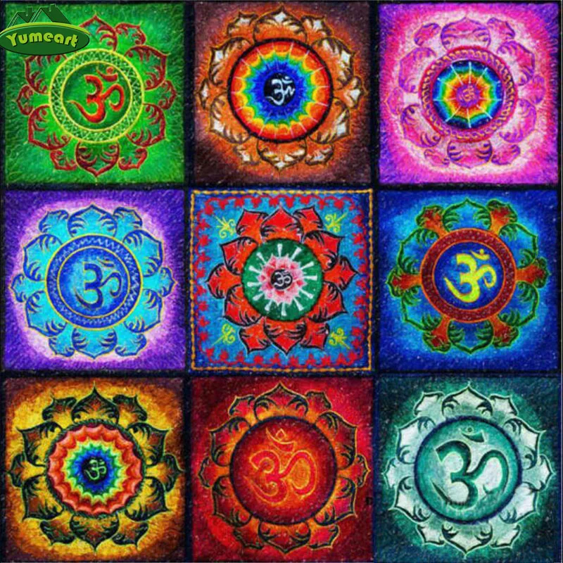 YUMEART Universe Meditation Mandala Flower Series Crafts 5D Diamond Mosaic DIY Diamond Painting Art Crafts Diamond Embroidery