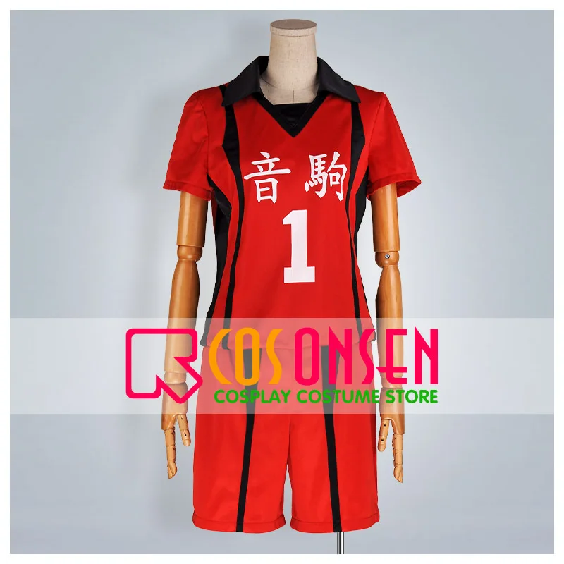 

COSPLAYONSEN Haikyuu!! Nekoma High Tetsurou Kuroo Volleyball Uniform Cosplay Costume Red Color