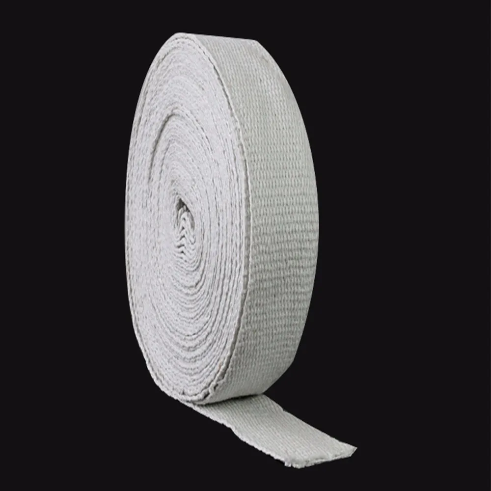 Ceramic fiber belt/fire belt/exhaust pipe insulation/ceramic fiber braided belt length 2 m x thickness3mm