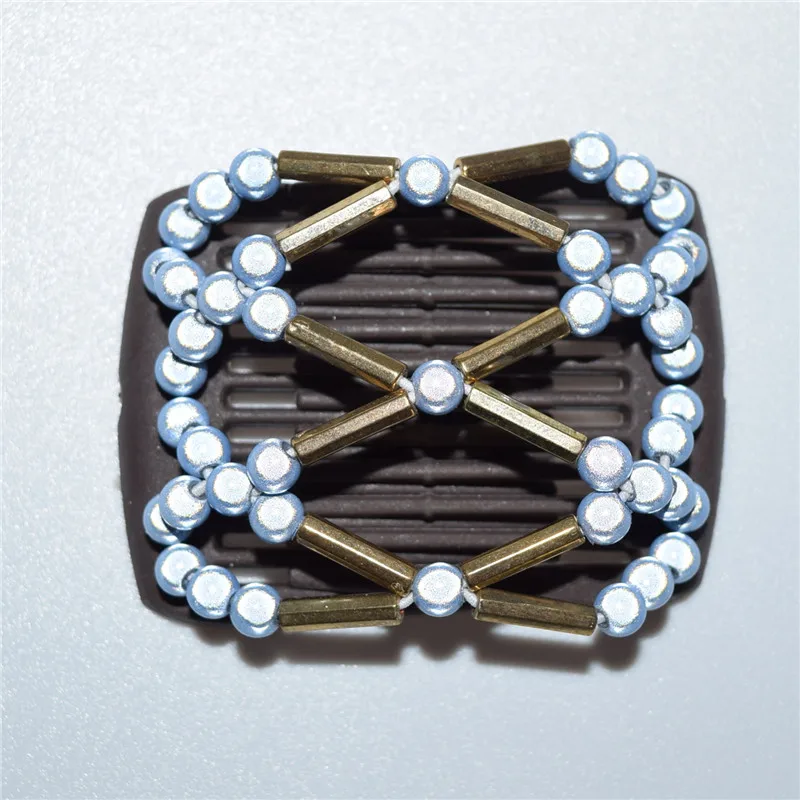 

blue shining beads small size golden magic comb 20 pcs/lot Easy to Use small size free shipping