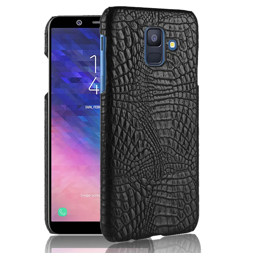 

SUBIN Luxury Case For Samsung galaxy A6 2018 SM-A600FN 5.6" Crocodile Skin PU Leather Back Cover Phone Protective Case phonebag