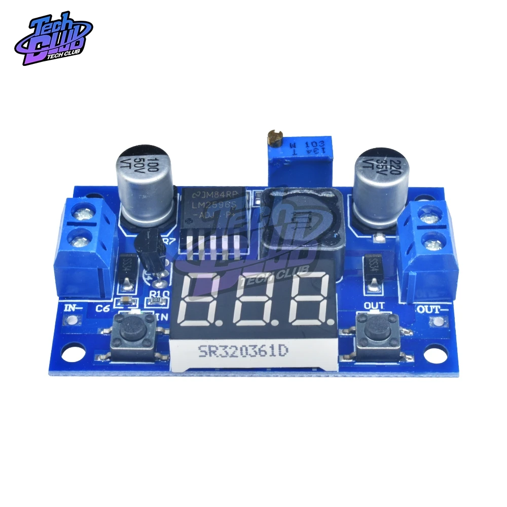 DC-DC Buck Step Down Module LM2596 DC/DC 4.0 ~ 40V a 1.25-37V regolatore di tensione regolabile con voltmetro a LED