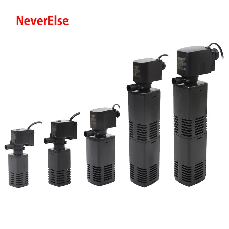 

Aquarium Filter 4/6/15/20/25W Submersible Pump with Inner Sponge Filter Water Air Inlet Hose Increase Air Oxygen for Fish Tank