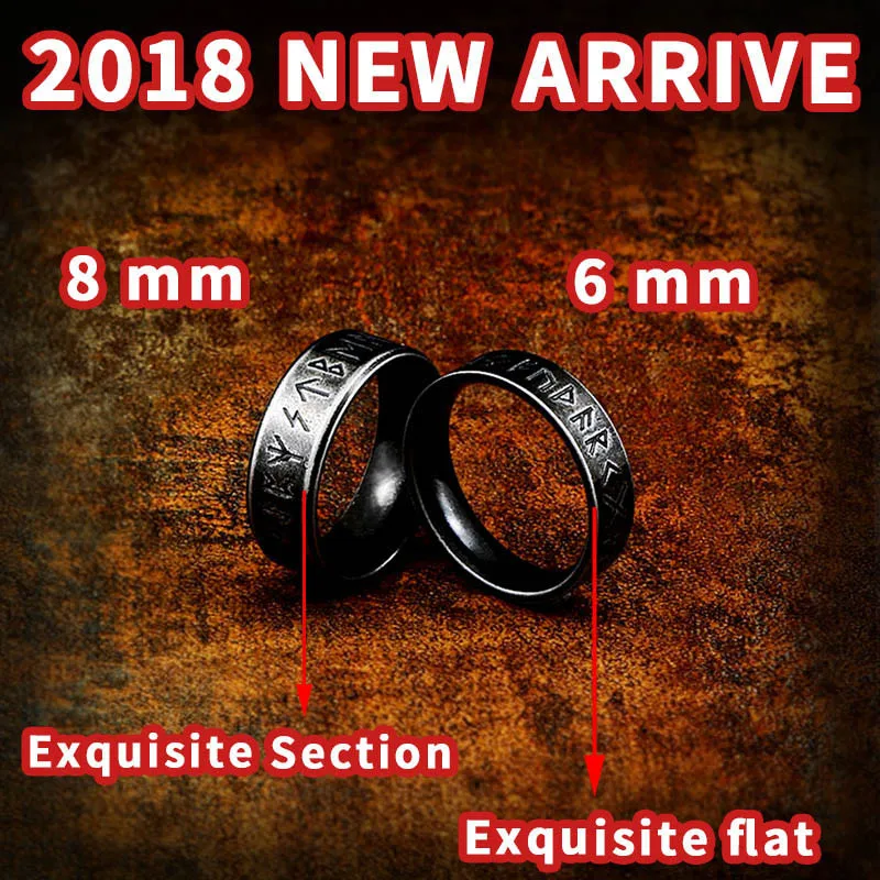 Beier 316L Stainless steel Fashion Style MEN and women Retro Odin Jewelry Viking Female Amulet Vintage Norse Rune words Rings