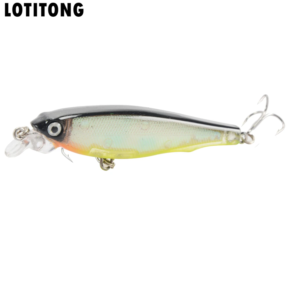 LOTITONG 1pcs Minnow Fishing Bait 8cm/7.5g Fishing Lures Laser long shot Plastic bionic bait 6 color Fishing Tackle Lure bait