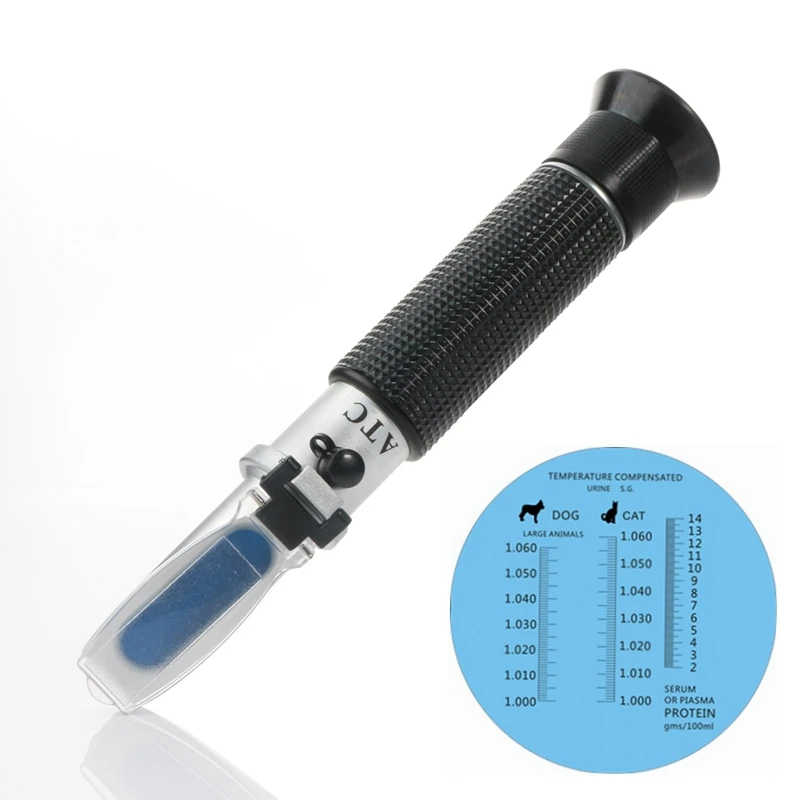 Pet Urine Refractometer House Pet Dog Cat Protein Serum Plasma Hemoglobin Tester Urine Specific Gravity Concentration Meter