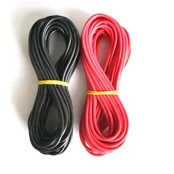 10 meter/partij Hoge Kwaliteit draad siliconen 10 12 14 16 18 20 22 24 26 AWG 5m rood en 5m zwarte kleur