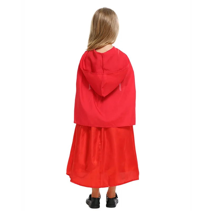S-XL 女の子赤ずきんちゃんコスプレ子供ハロウィンアニメ衣装子供の日 Purim 舞台仮装パーティードレス