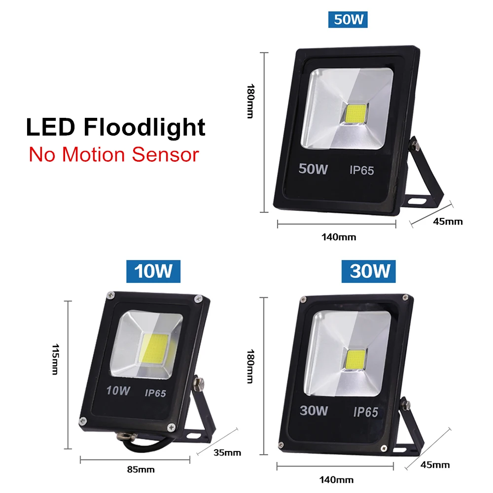 Motion Sensor LED FloodLight 220V 50W 30W 10W Outdoor Lighting Waterproof IP65 Reflector Led Flood Light Spotlight Exterieur