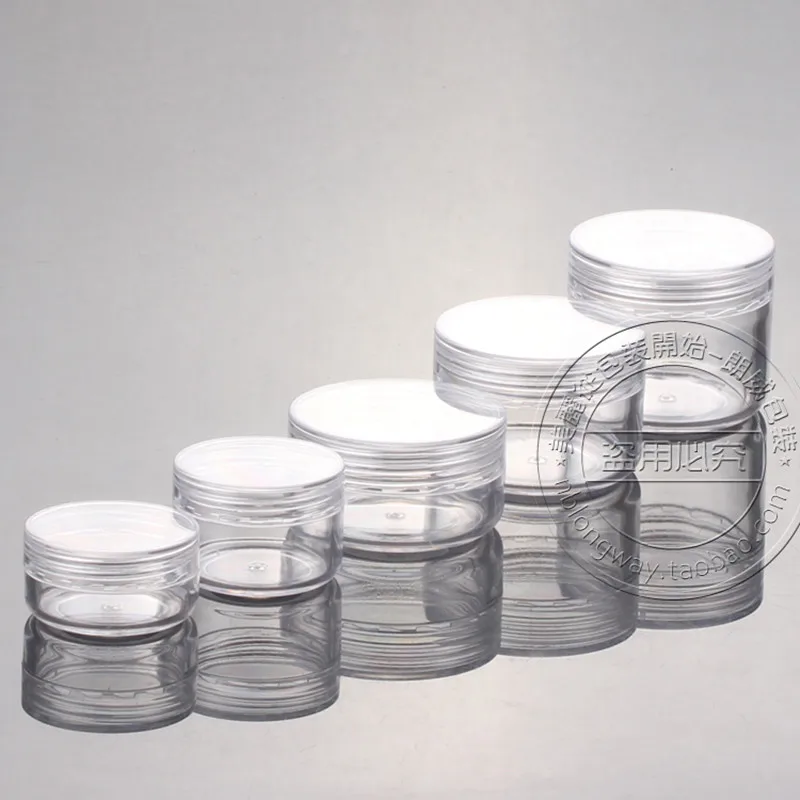 100 PCS/LOT-20G Kem Jar, Rõ Ràng Nhựa Mỹ Phẩm Bóng Mắt Kem Canister, Góc Phẳng Mũ Vít, trống rỗng Mẫu Hộp Nghệ Thuật Móng Tay