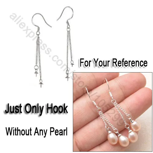 

Free Fast Shipping 50PCS Lot 925 Sterling Silver Color Jewelry Findings Double ROLO 2 Lines Earring Hooks Earwire For Beads