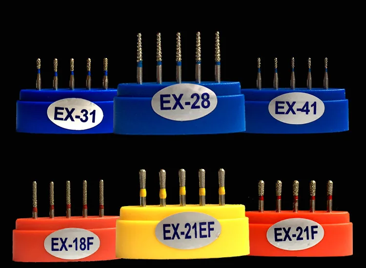 100 قطعة/مجموعة أزيز ماس الأسنان FG EX series EX-11, EX-12, EX-20, EX-21, EX-21EF, EX-21F