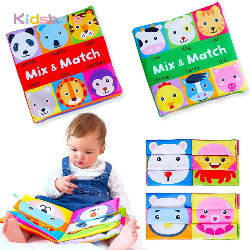 Brinquedos educativos de aprendizagem precoce do crinkle colorido para o infante 0-24 meses brinquedos macios do bebê dos livros para crianças