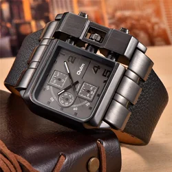 Oulm 3364 Casual Horloge Vierkante Wijzerplaat Brede Band Mannen Quartz Horloge Luxe Merk Mannelijke Klok Super Grote Mannen Horloges montre Homme