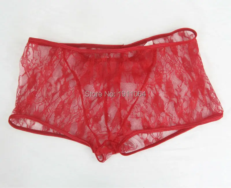 Mens Contoured Front Pouch Trunks G171C  cotton Red