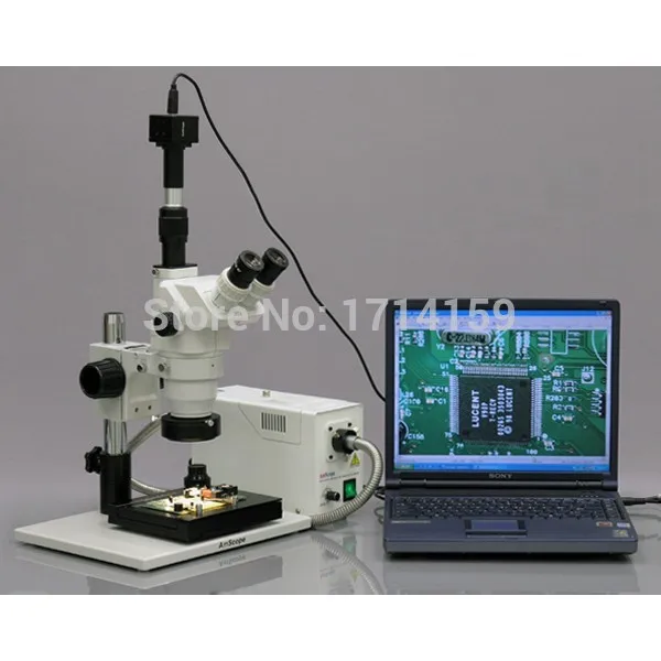 AmScope Supplies 2X-225X Stereo Inspection Microscope + 5MP Digital Camera