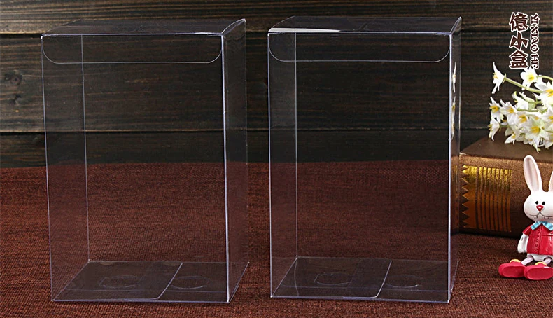 20pcs 10*10*15cm Transparent Waterproof PVC Boxes Packaging Plastic Clear Box Storage For Food/jewelry/Candy/Gift/cosmetics